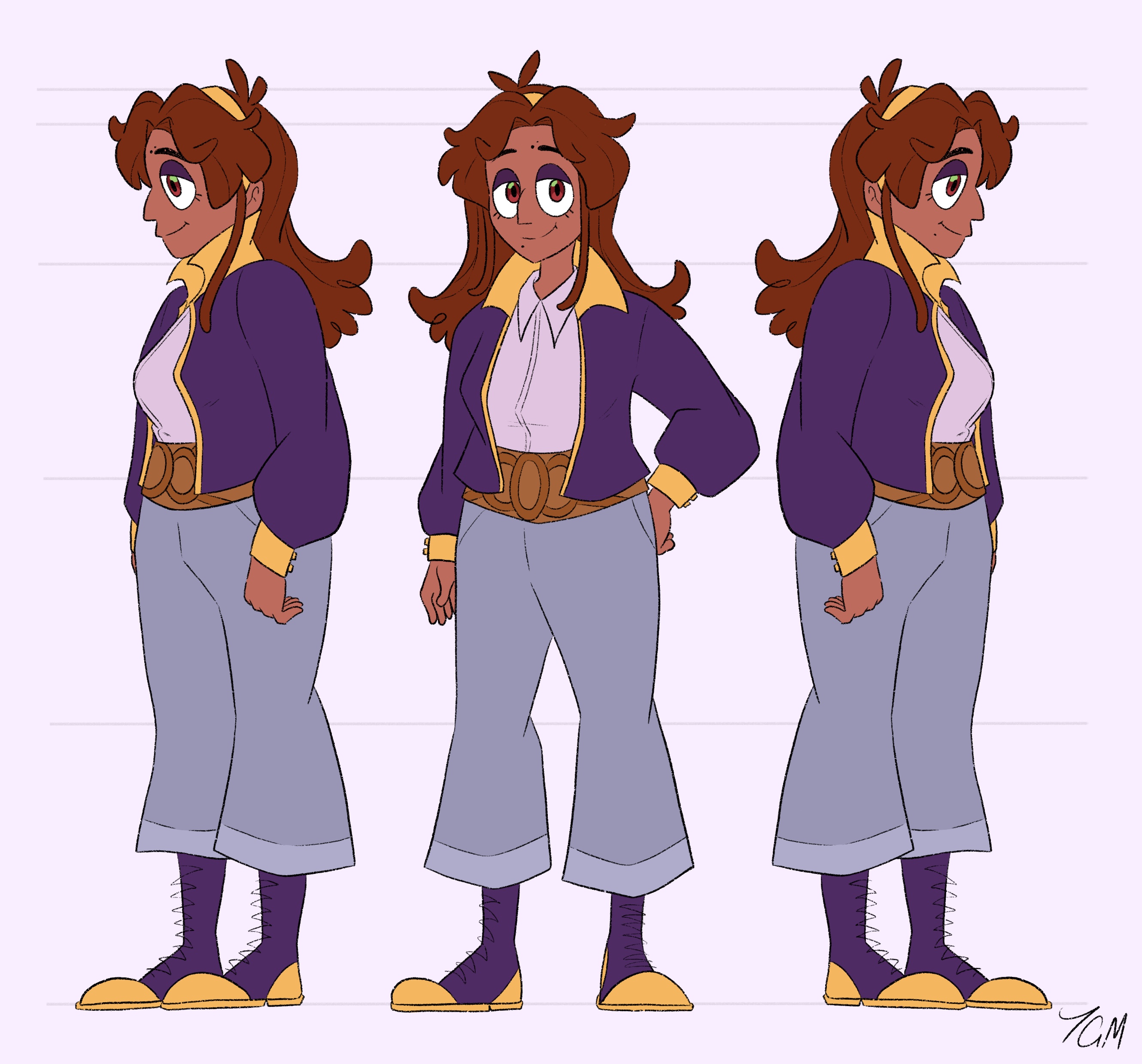 Gloria character turnaround, artwork from Mass Hysteria