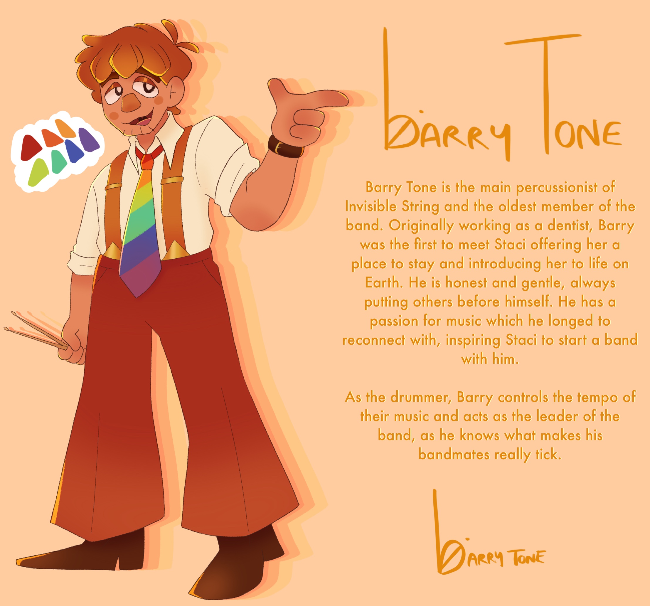 Barry with text, artwork from Tune Up
