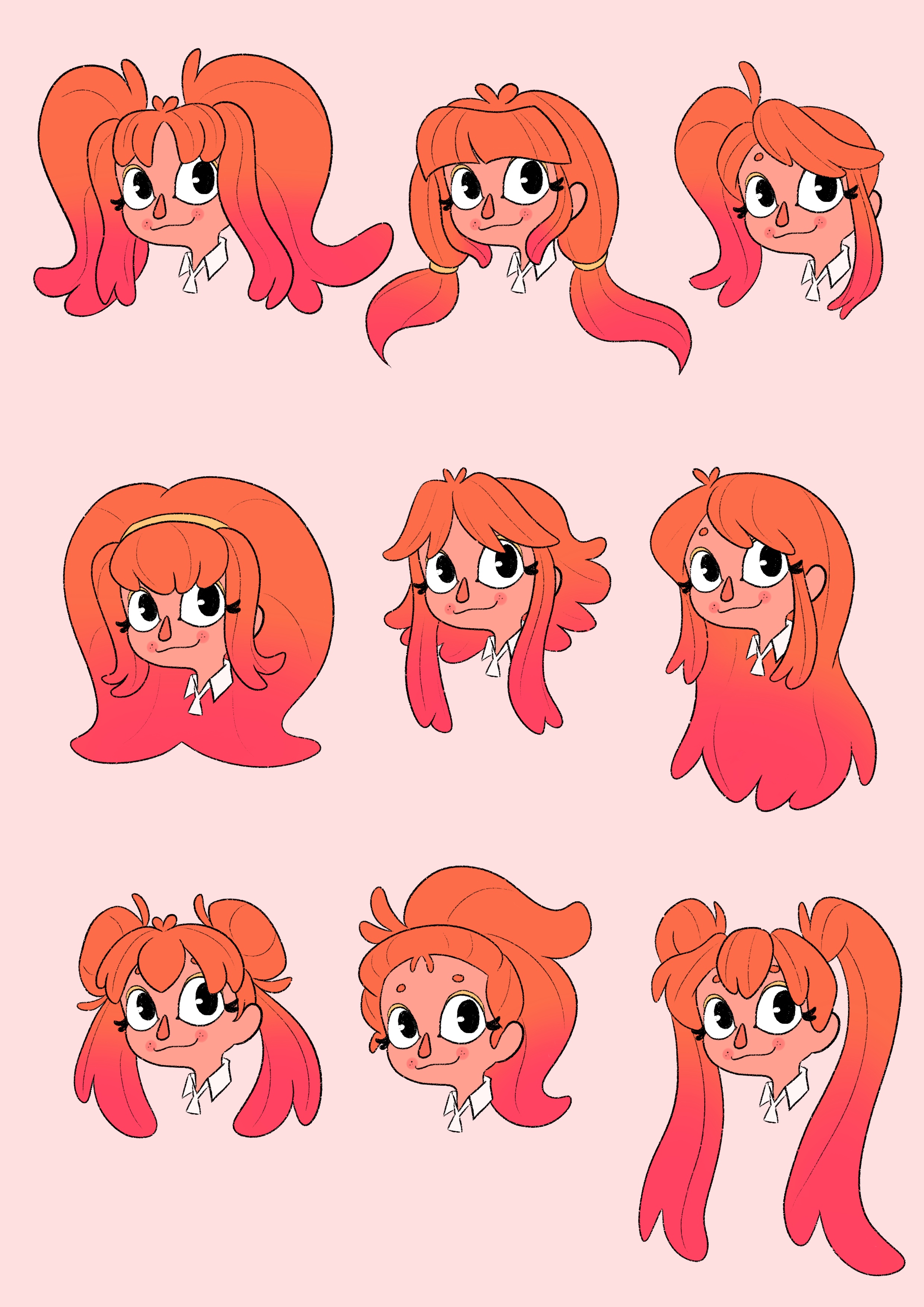 Staci hairstyles, artwork from Tune Up